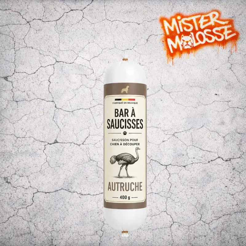 Saucisson pour chien autruche 400G