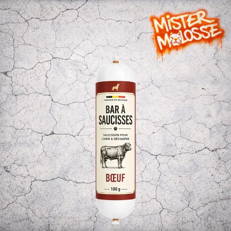 Saucisson pour chien bœuf 100G