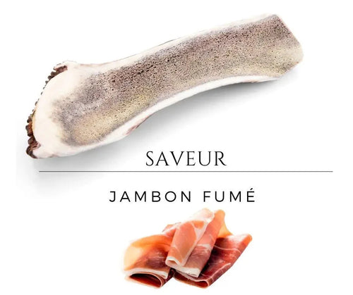 bois-cerf-tranche-aromatise-chien jambon fumé