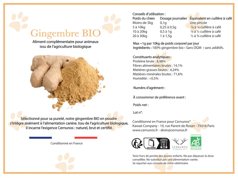 gingembre_bio_chien posologie